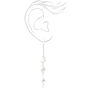 Silver 3&quot; Celestial Eye Drop Earrings,