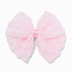 Claire&#39;s Club Pink Rose Hair Bow Clip,