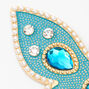 Gold XL Butterfly Keyring - Blue,