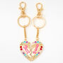 Best Friends Rainbow Gem Heart Keychain - 2 Pack,