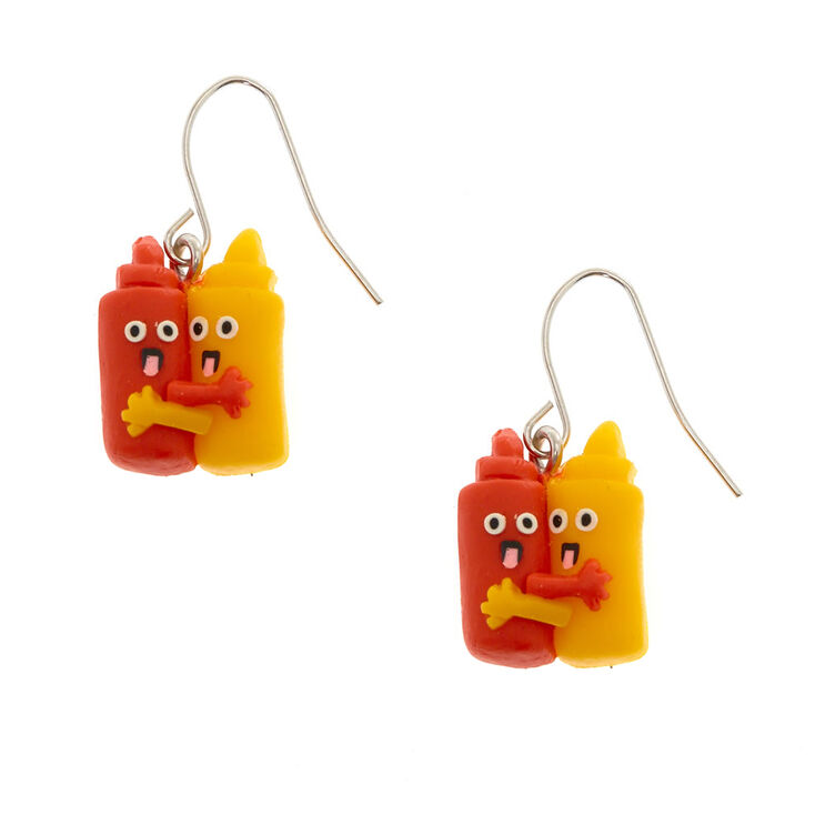 Ketchup Mustard Hug Earrings Claire S Us Ketchup Mustard Hug Earrings