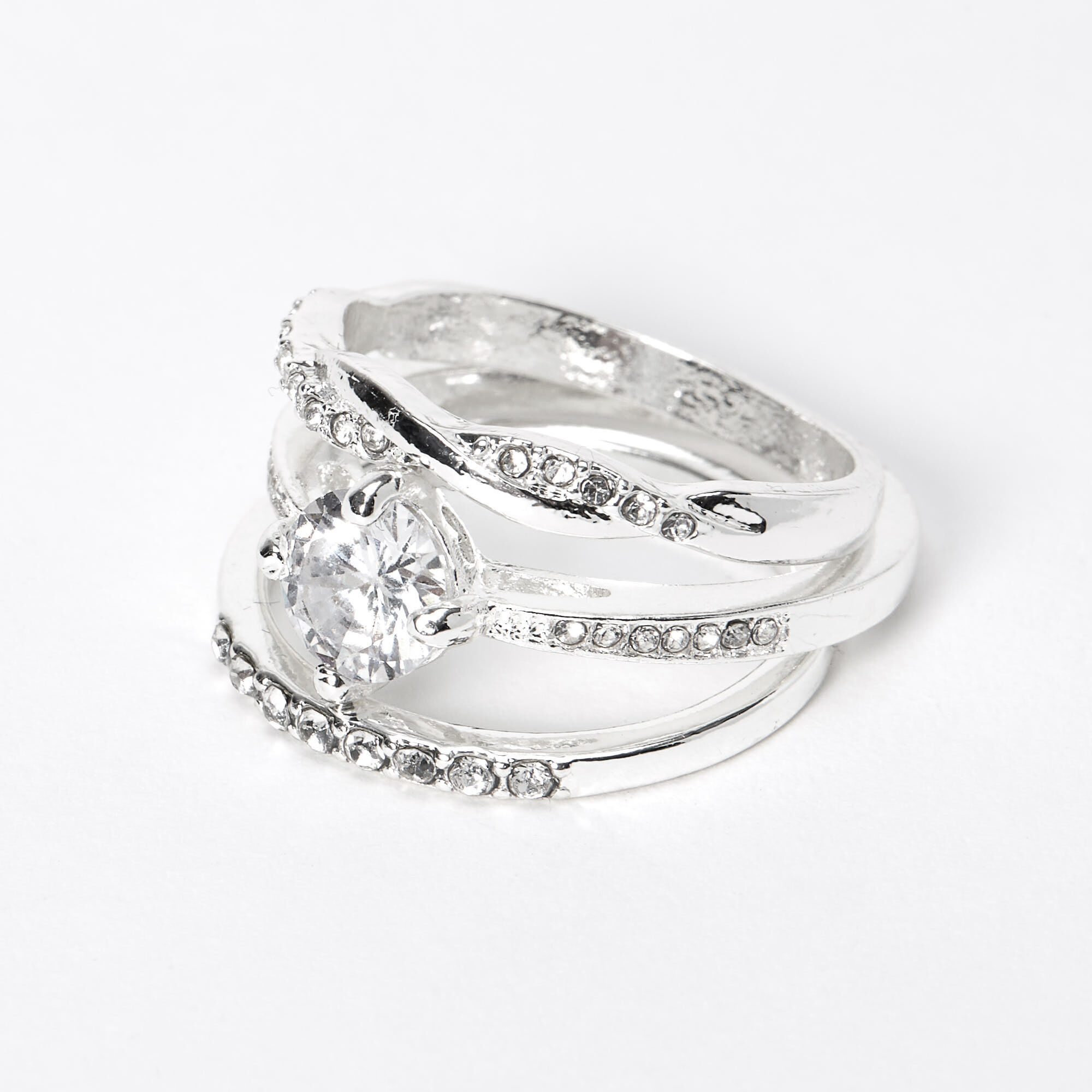 Claire's silver rings top