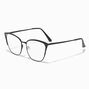 Solar Blue Light Reducing Matte Black Cat Eye Clear Lens Frames,