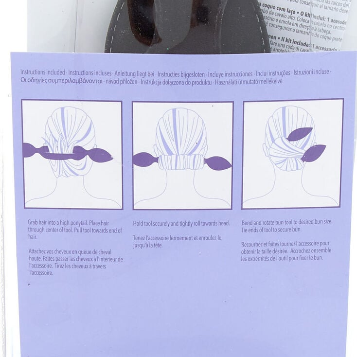 Kit d&rsquo;accessoires pour chignon rouleau avec n&oelig;ud noir,