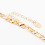 Gold-tone Figaro 20&quot; Chain Link Necklace,