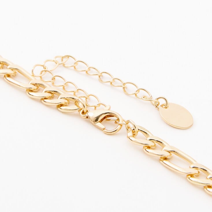 Gold Figaro 20&quot; Chain Link Necklace,