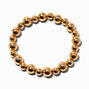 Bracelet &eacute;lastique perl&eacute; de grande et petite taille couleur dor&eacute;e,