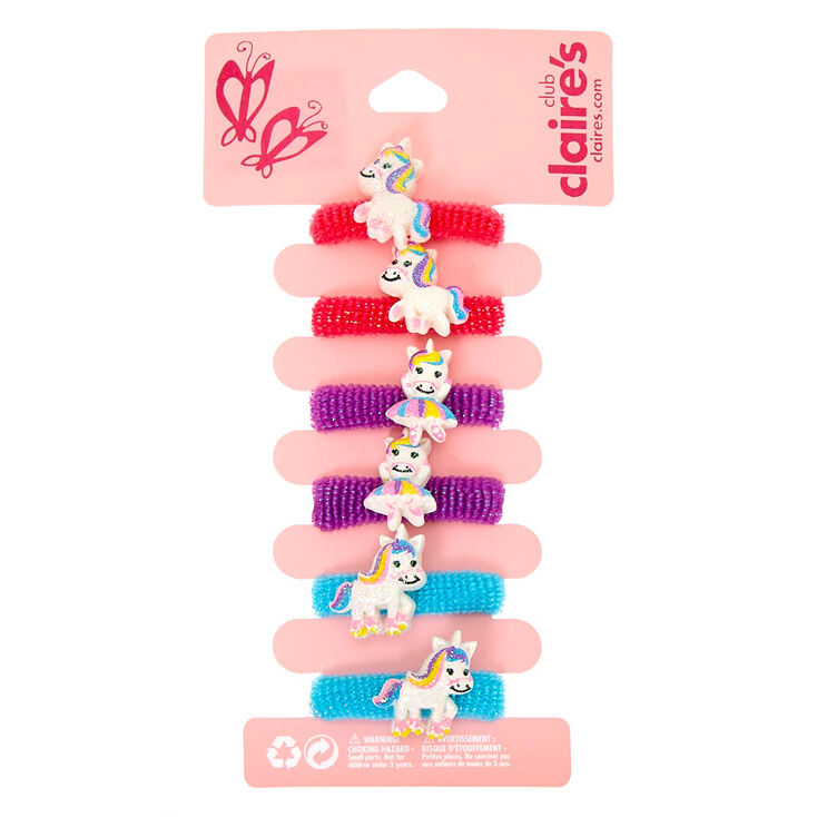 Claire's Lot de 6 élastiques à cheveux licorne du Club Claire's