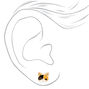 Gold Calico Cat Stud Earrings,