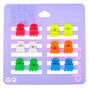 Matte Neon Rainbow Mini Hair Claws - 12 Pack,