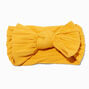 Claire&#39;s Club Nylon Ribbed Bow Headwrap - Mustard,