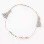 Gold &amp; Pearl Beaded Cord Anklet,