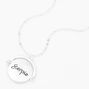 Silver Glow In The Dark Zodiac Spinning Pendant Necklace - Scorpio,