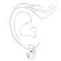 Silver  20MM Wide Hinge Hoop Earrings,