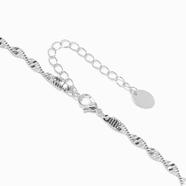 Silver-tone Twisted Chain Necklace,