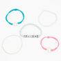 Bracelets &eacute;lastiques &laquo;&nbsp;Believe&nbsp;&raquo; - Lot de 5,