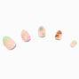 Striped Mushroom Stiletto Press On Vegan Faux Nail Set - 24 Pack,