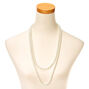 Long Pearl Effect Rope Necklace,