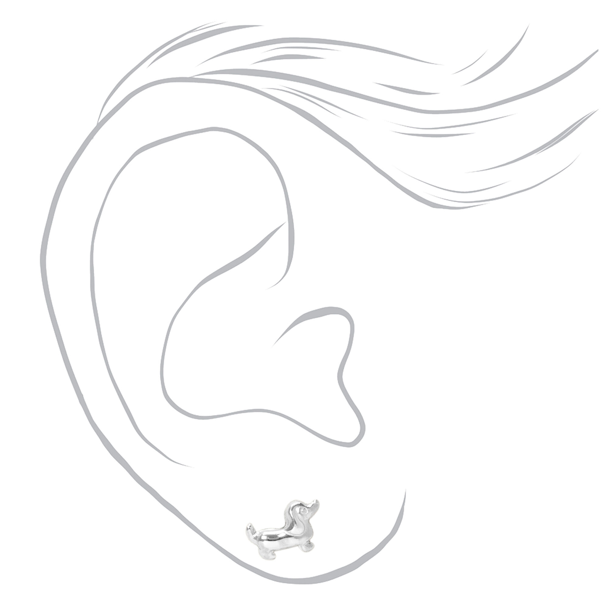 Sausage dog deals stud earrings
