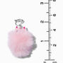 Pink Cat Pom Pom 1.5&quot; Clip-On Drop Earrings,
