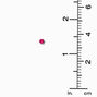 Fuchsia Cubic Zirconia 4mm Round Stud Earrings,