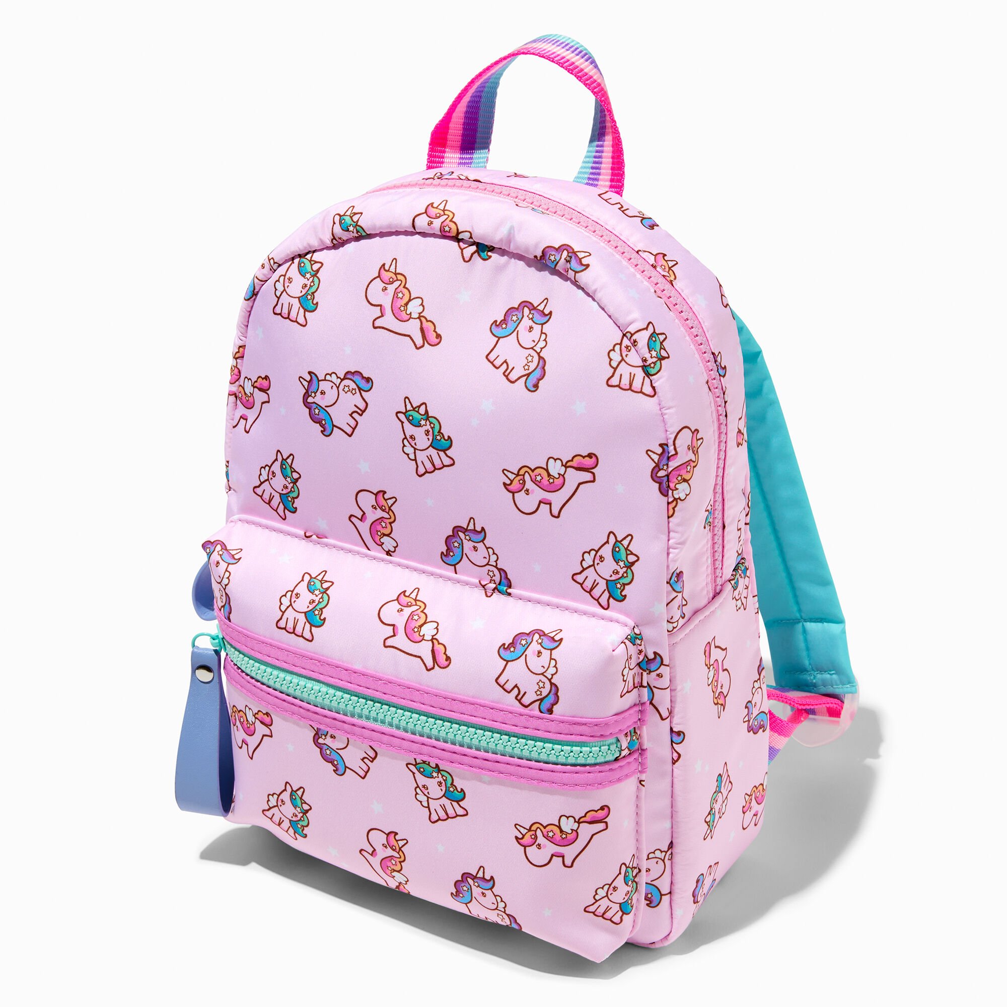 View Claires Club Pastel Unicorn Backpack Rainbow information