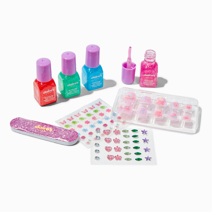 Claire&#39;s Club Purple Nail Kit Treasure Chest,