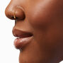 22G Gold-tone Sterling Silver Bar Hoop Nose Rings - 3 Pack,