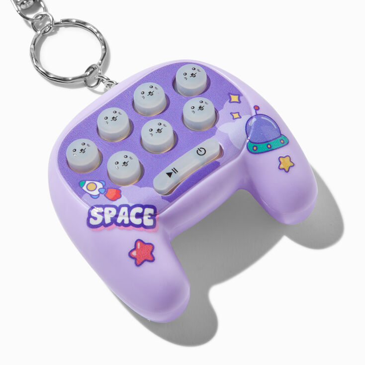 Purple Whack-A-Mole Game Controller Keychain,
