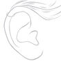 Sterling Silver 22G Twisted Leaf Cartilage Hoop Earrings - 3 Pack,