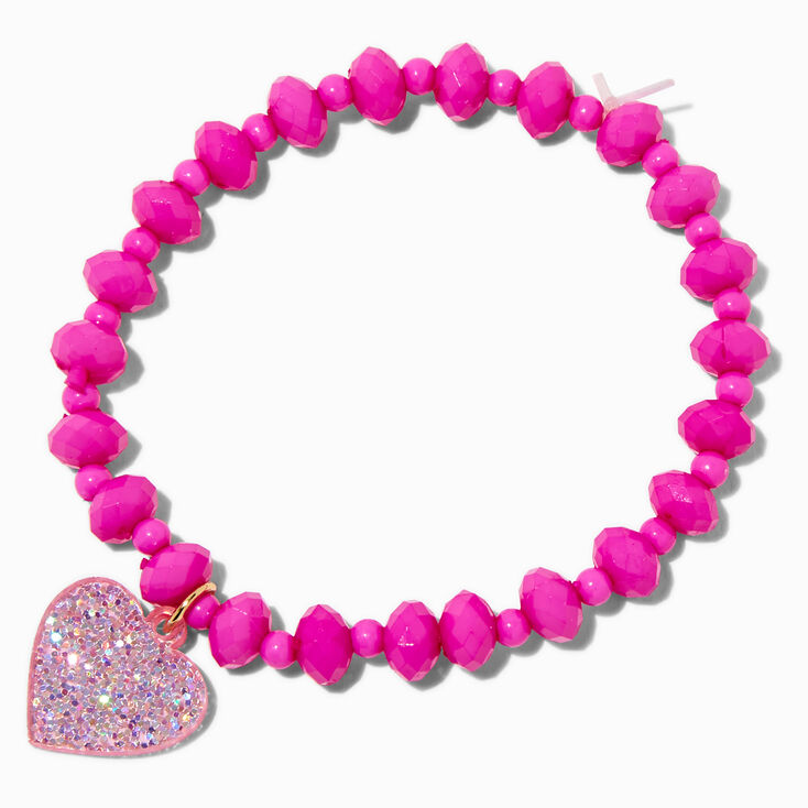 Claire&#39;s Club Pink Heart Beaded Jewelry Set - 2 Pack,