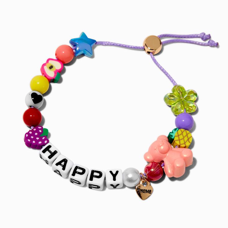 T H E M E x Claire&#39;s &#39;&#39;Happy&#39;&#39; Adjustable Bracelet,