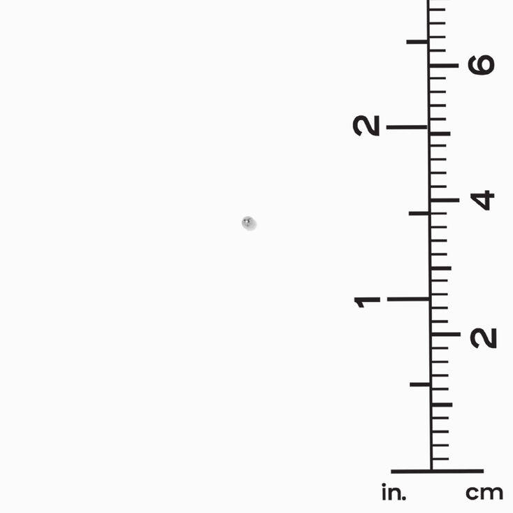 C LUXE by Claire&#39;s Silver Titanium 2MM Ball Flat Back Stud Earrings,