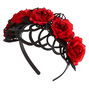 Flower Crown Headband - Red,