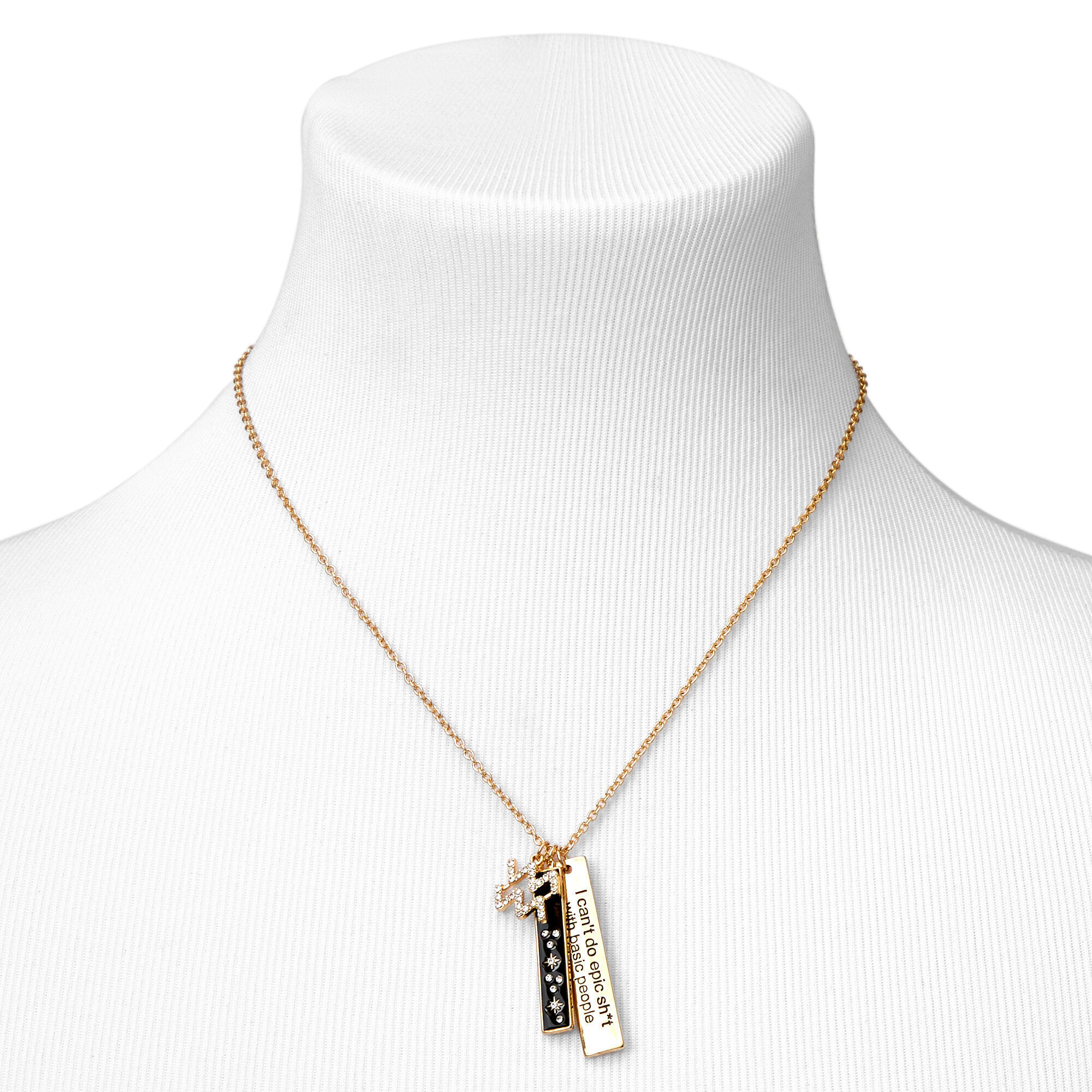 Gold Zodiac Symbol Pendant Charm Necklace,