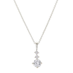 Delicate Cubic Zirconia Pendant Necklace,