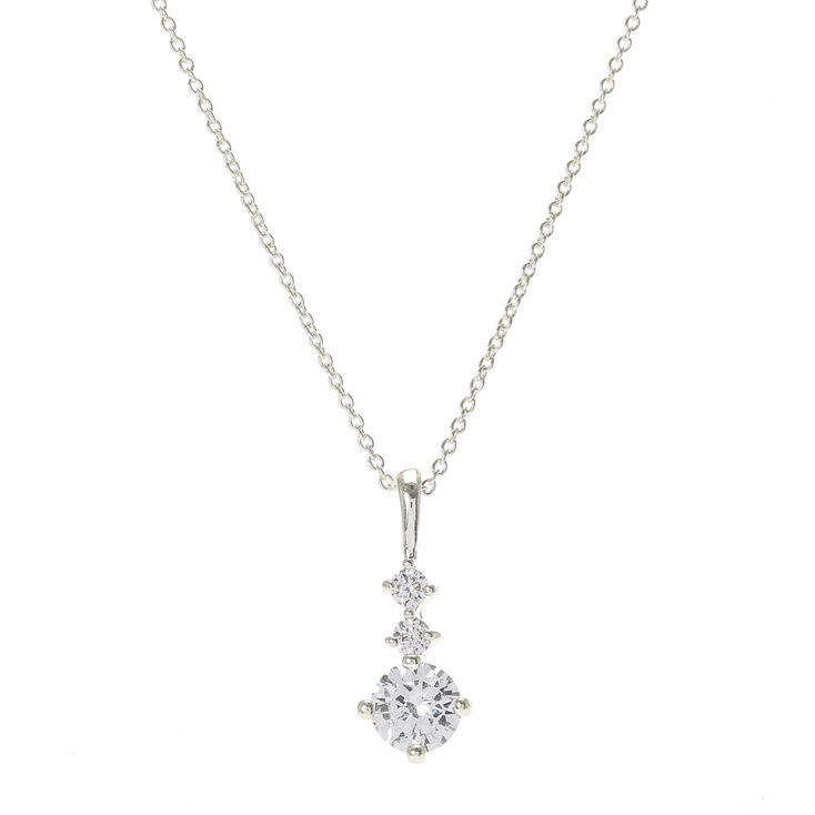 Delicate Cubic Zirconia Pendant Necklace,