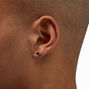 Titanium Black Bezeled 5MM Stud Earrings,