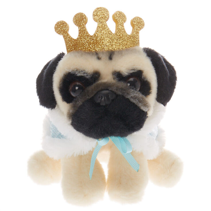 Claire's Petite peluche prince Doug the Pug™ – Bleu layette