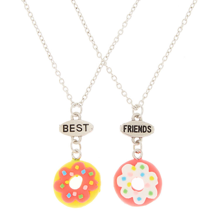 Claire's Lot de 2 colliers best friends à pendentif donut fluo