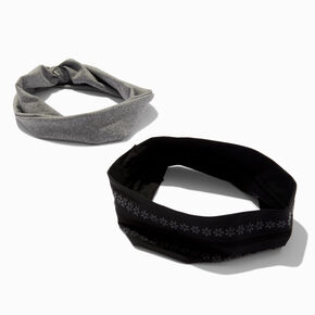 Gray &amp; Black Athletic Headwraps - 2 Pack,