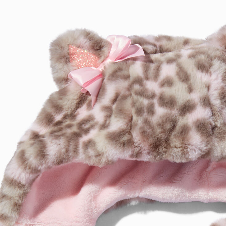 Claire&#39;s Club Fuzzy Leopard Headscarf,
