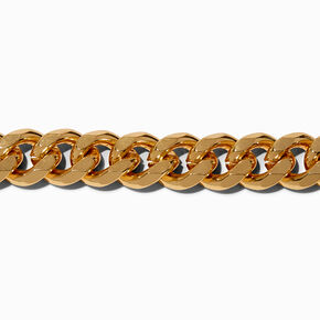 Gold-tone Mega Curb Chain Bracelet ,