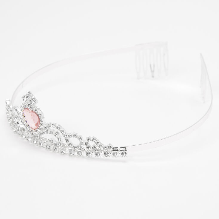 Claire&#39;s Club Silver Delicate Heart Tiara,