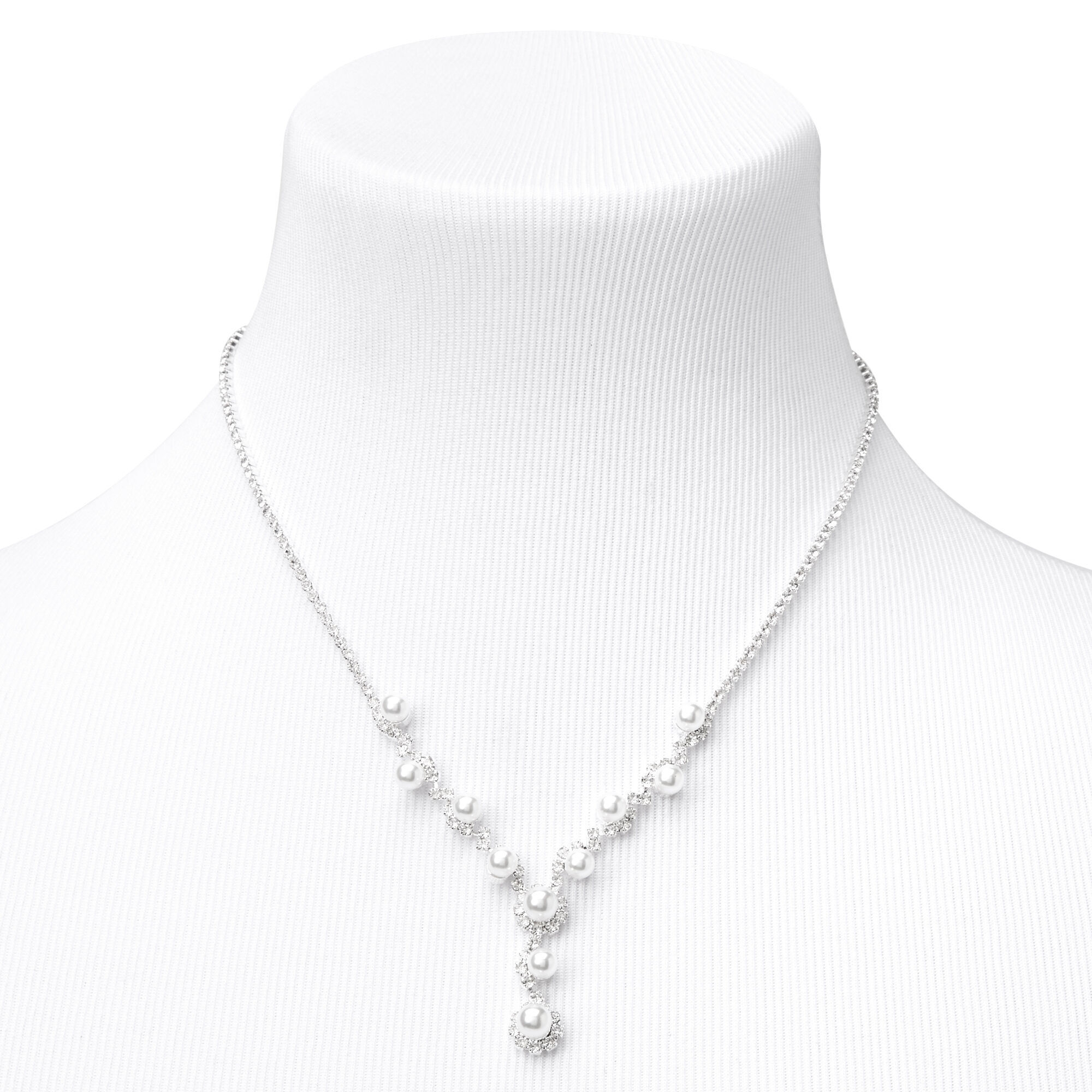 Silver Bubble Pearl Jewelry Set- 3 Pack,
