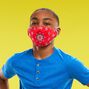 Cotton Red Bandana Print Face Mask - Adult,