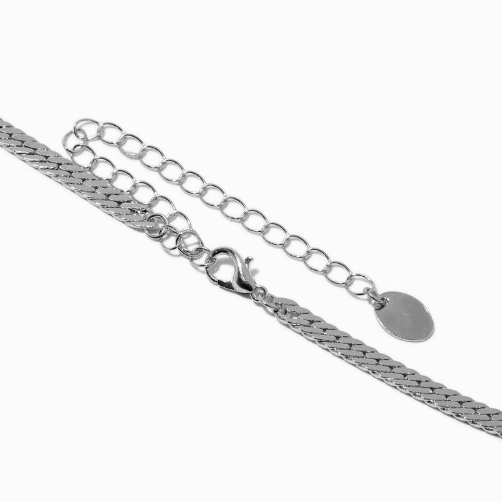 Silver-tone Delicate Fishtail Chain Necklace,