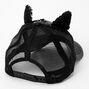 Sequin Cat Face Baseball Cap - Black,