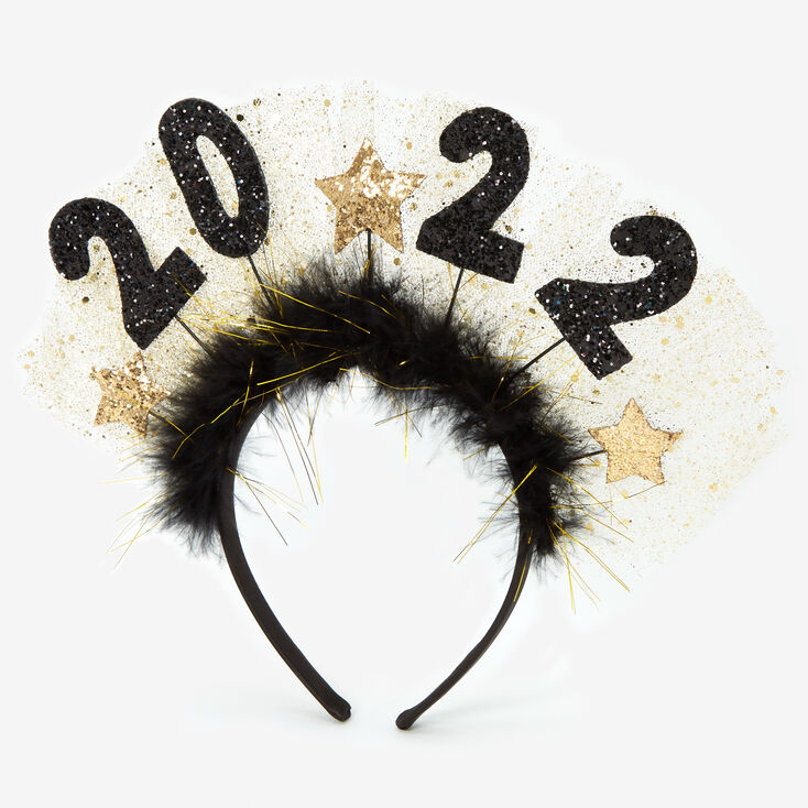 New Year&#39;s Eve 2022 Glitter Headband - Black,