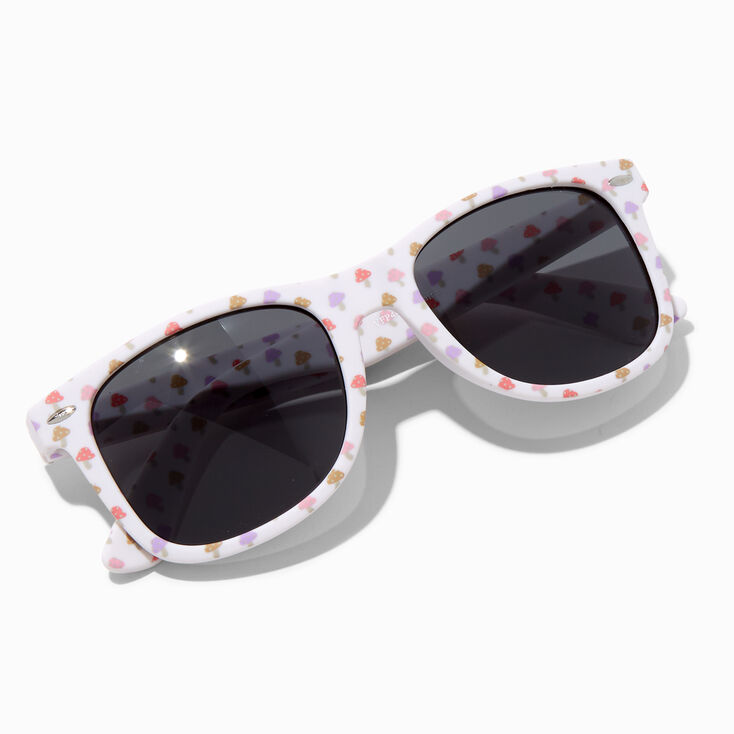 Mushroom Print Rectangular Sunglasses,